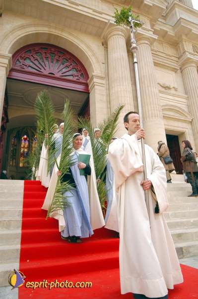 Nom de l'image : D1024846-01 — Description :  Dimanche de Ramaux à l'église St Gervais - Paris 4e & Inaugurati