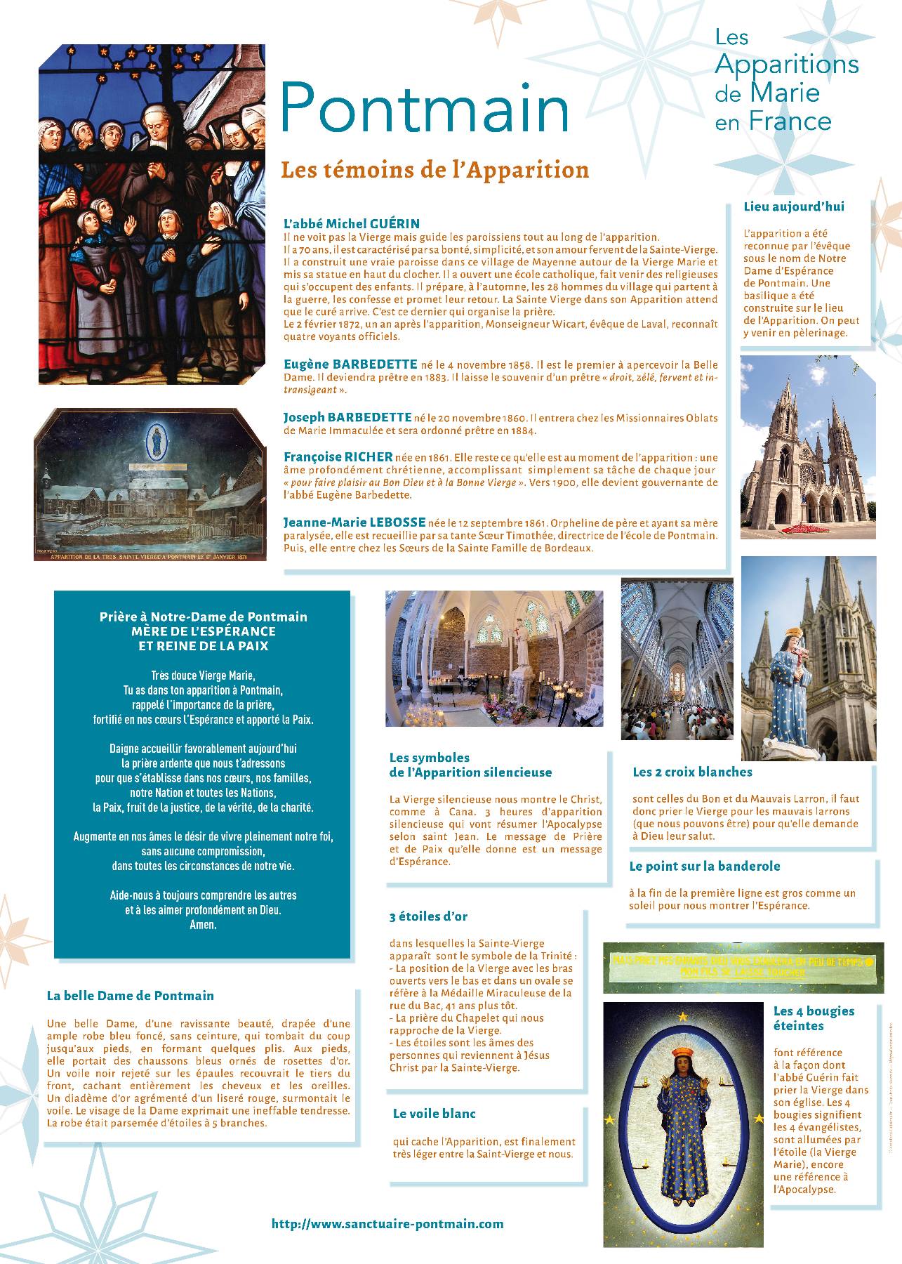 Nom de l'image : Apparitions-de-Marie-en-France_Serie-de-13-affiches_05 — Description :  Apparitions de Marie en France : 2. Pontmain (1871) 2/2
