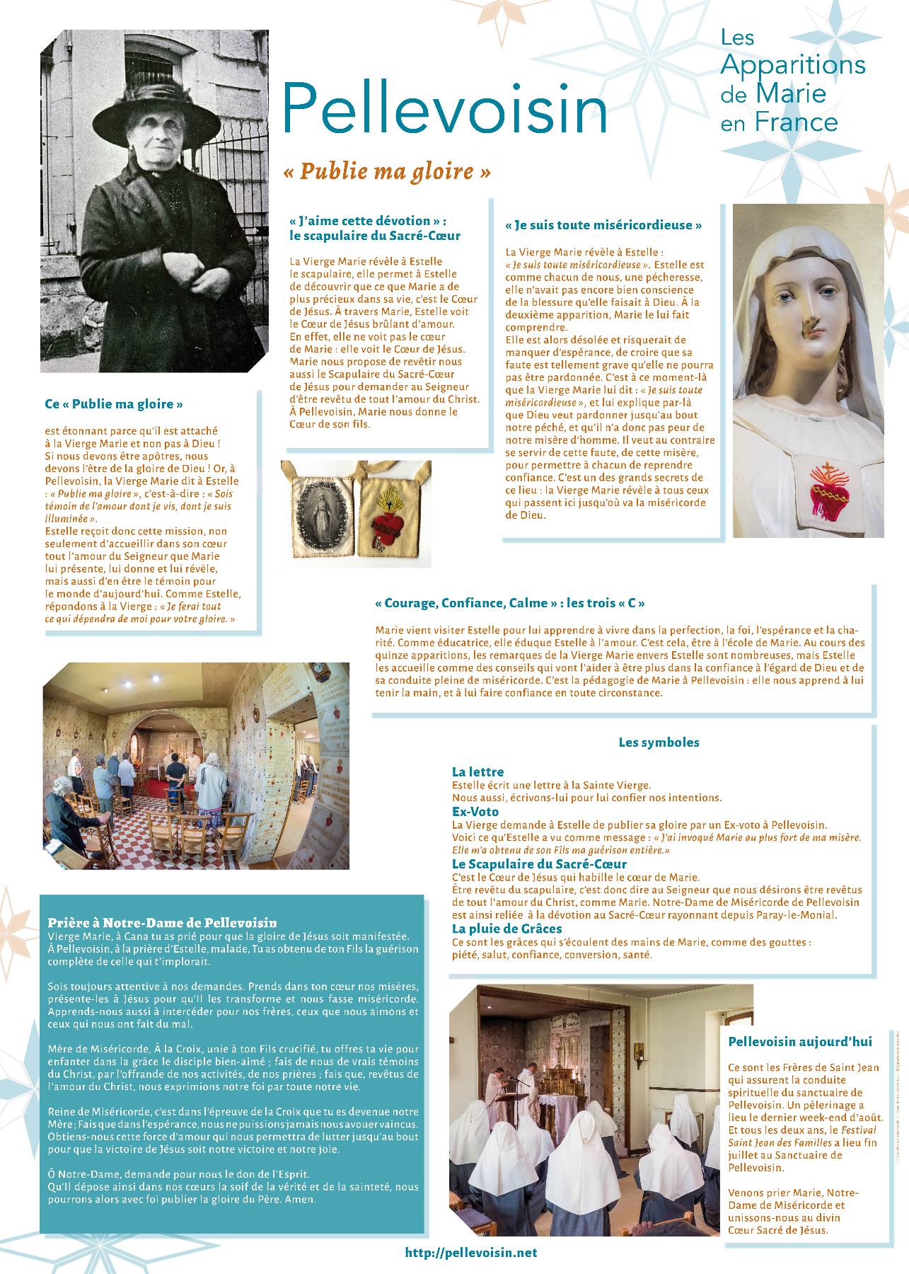 Nom de l'image : Apparitions-de-Marie-en-France_Serie-de-13-affiches_07 — Description :  Apparitions de Marie en France : 3. Pellevoisin (1876) 2/2