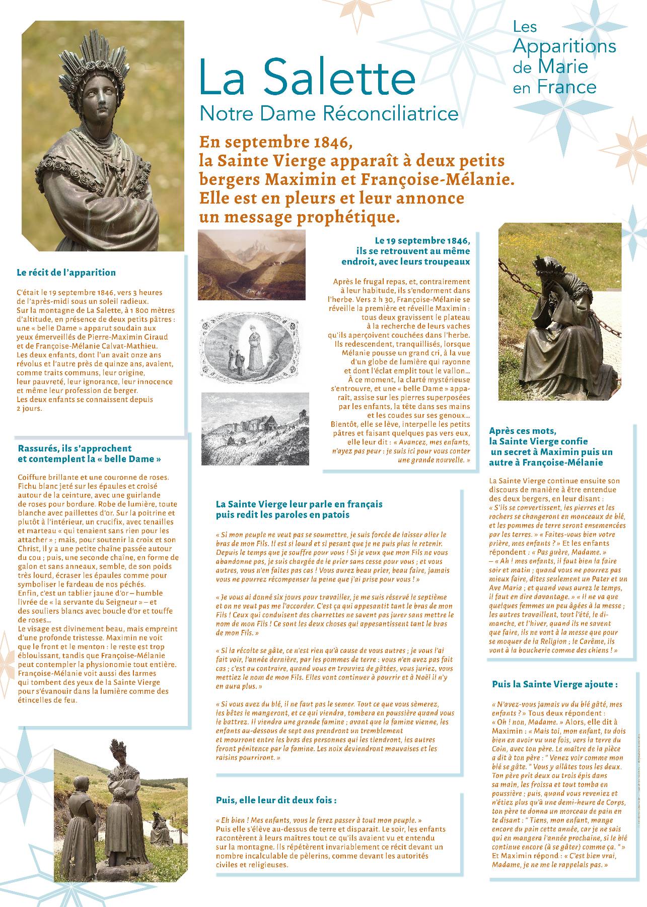 Nom de l'image : Apparitions-de-Marie-en-France_Serie-de-13-affiches_10 — Description :  Apparitions de Marie en France : 5. La Salette (1846) 1/2
