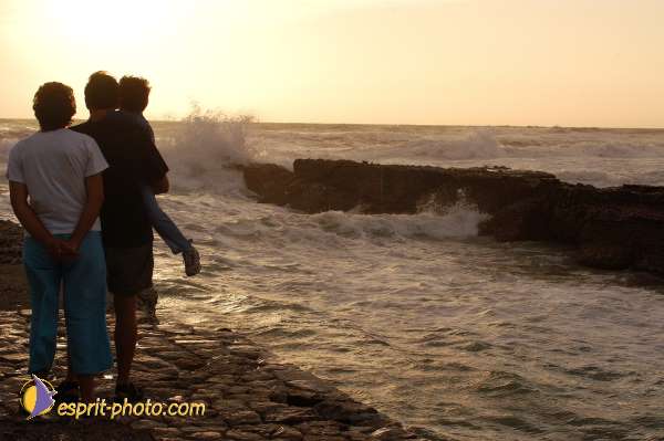 Nom de l'image : D1167487-1 — Description :  Vagues à Sabaudia (Latina-Italie)