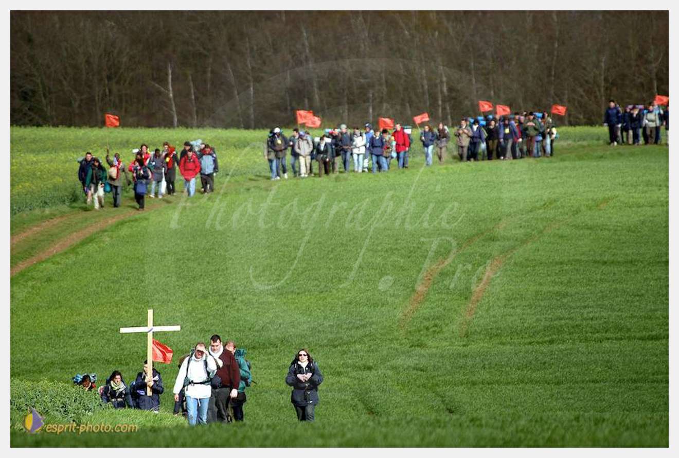 Nom de l'image : D1120098-01 — Description :  PE?lerinage de Chartres 2004